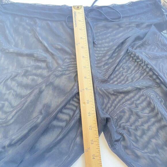La Palapa Sheer Pants Size Large Black VINTAGE Drawstring Coverup Beach Party - Picture 5 of 8